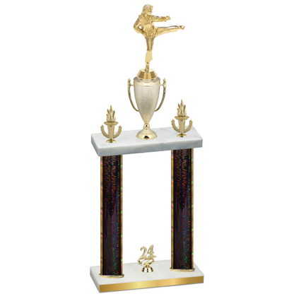 Double Black Glacier Year Karate Trophy