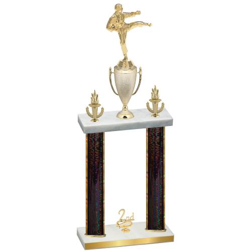 Double Black Glacier Second Place Karate Trophy