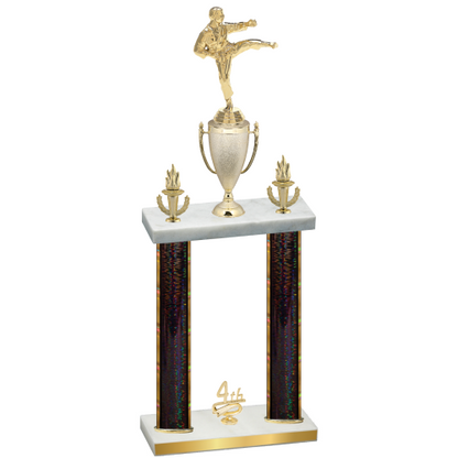 Double Black Glacier Fourth Place Karate Trophy