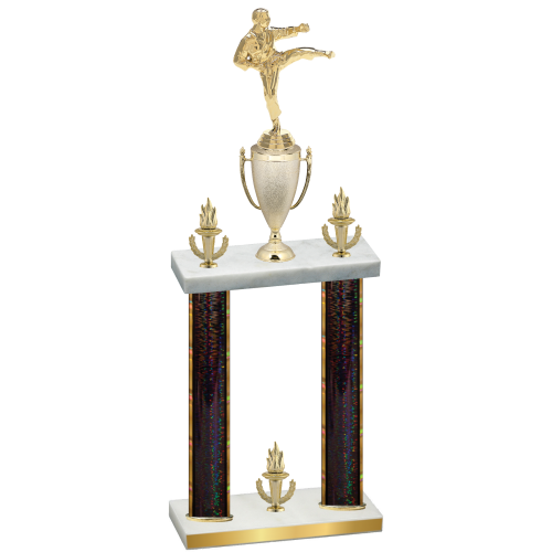 Double Black Glacier Victory Karate Trophy