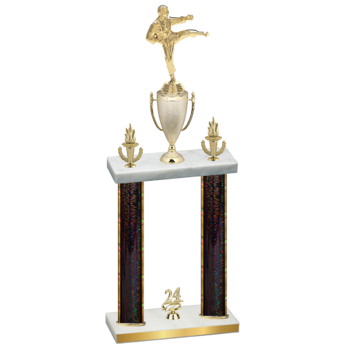 Double Black Glacier Year Karate Trophy