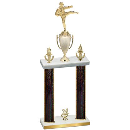 Double Black Glacier Year Karate Trophy