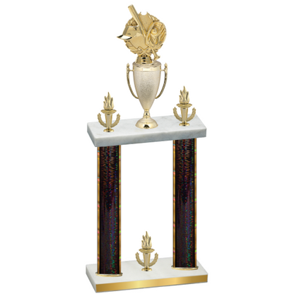 Double Black Glacier Victory Baseball Trophy