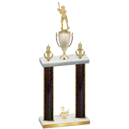Double Black Glacier Second Place Baseball Trophy