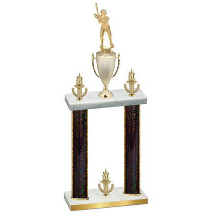 Double Black Glacier Victory Baseball Trophy