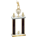 Double Black Glacier Year Baseball Trophy