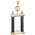 Double Black Carbon Fiber First Place Rugby Trophy