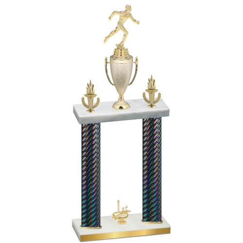 Double Black Carbon Fiber First Place Running Trophy