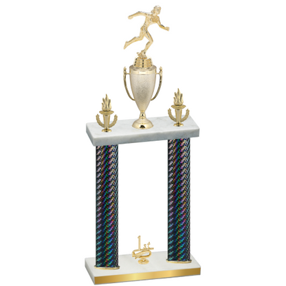 Double Black Carbon Fiber First Place Running Trophy
