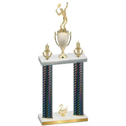 Double Black Carbon Fiber Second Place Tennis Trophy