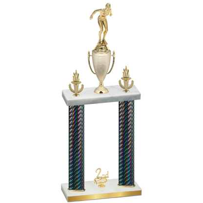 Double Black Carbon Fiber Second Place Tennis Trophy