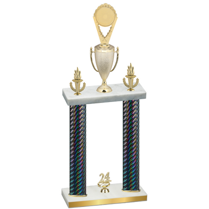 Double Black Carbon Fiber Year Insert Trophy