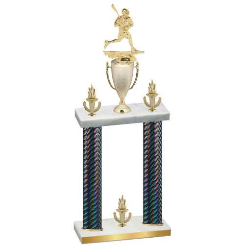 Double Black Carbon Fiber Victory Lacrosse Trophy