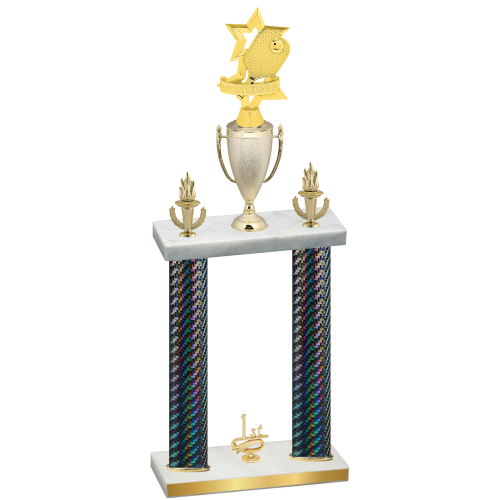 Double Black Carbon Fiber First Place Pickleball Trophy