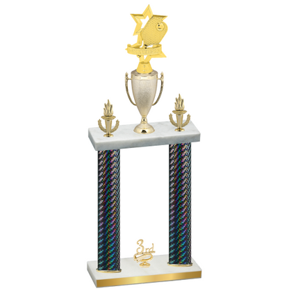 Double Black Carbon Fiber Third Place Pickleball Trophy