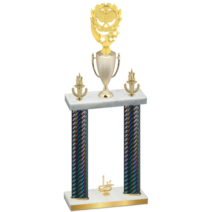 Double Black Carbon Fiber First Place Pickleball Trophy