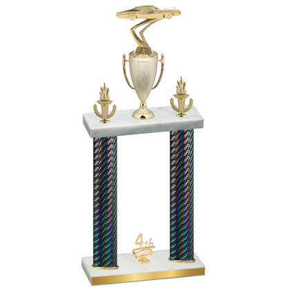 Double Black Carbon Fiber Fourth Place Cars Trophy