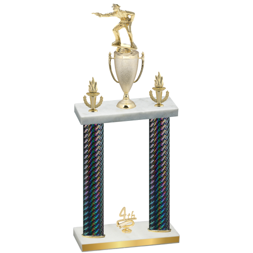 Double Black Carbon Fiber Fourth Place Shooter Trophy