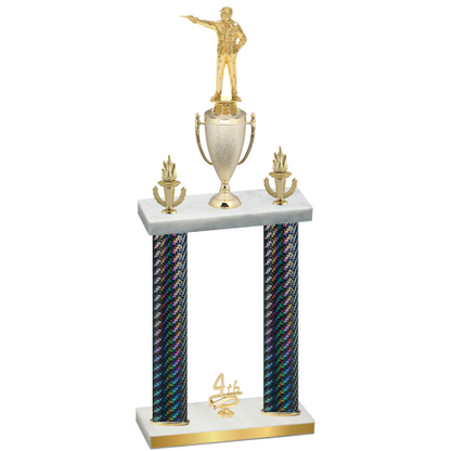 Double Black Carbon Fiber Fourth Place Shooter Trophy