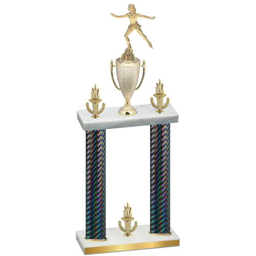 Double Black Carbon Fiber Victory Skater Trophy