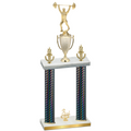Double Black Carbon Fiber Third Place Weights Trophy