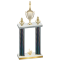 Double Black Carbon Fiber First Place Chess Trophy