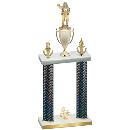 Double Black Carbon Fiber Fourth Place Holiday Trophy