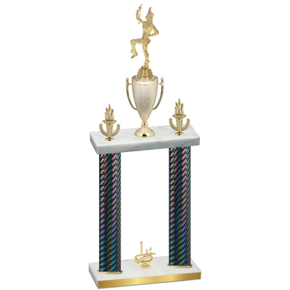 Double Black Carbon Fiber First Place Majorette Trophy