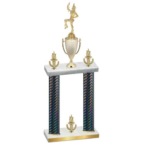 Double Black Carbon Fiber Victory Majorette Trophy