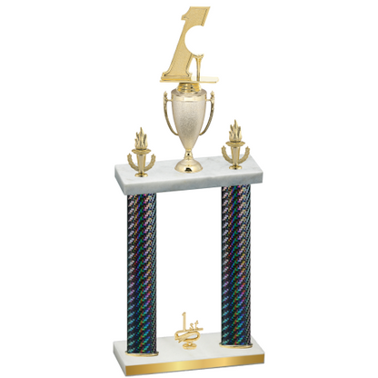 Double Black Carbon Fiber First Place Golf Trophy