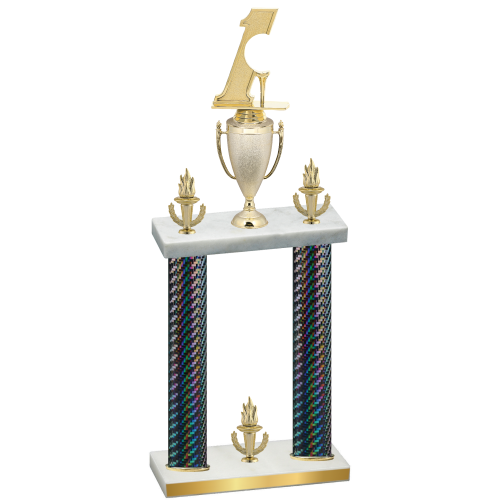 Double Black Carbon Fiber Victory Golf Trophy