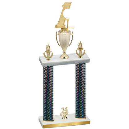 Double Black Carbon Fiber Year Golf Trophy