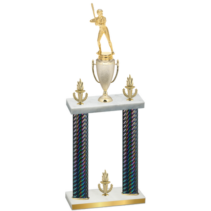 Double Black Carbon Fiber Victory Softball Trophy