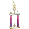 Double Pink Carbon Fiber Victory Football Trophy