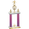 Double Pink Carbon Fiber Second Place Soccer Trophy