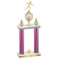 Double Pink Carbon Fiber First Place Running Trophy
