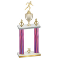 Double Pink Carbon Fiber Year Running Trophy