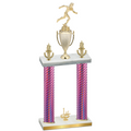 Double Pink Carbon Fiber First Place Running Trophy