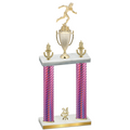 Double Pink Carbon Fiber Year Running Trophy