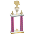 Double Pink Carbon Fiber Second Place Running Trophy