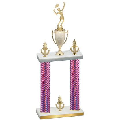 Double Pink Carbon Fiber Victory Tennis Trophy