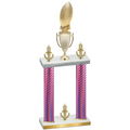 Double Pink Carbon Fiber Victory Football Trophy