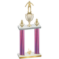 Double Pink Carbon Fiber First Place Wrestling Trophy