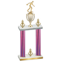 Double Pink Carbon Fiber Victory Bowling Trophy