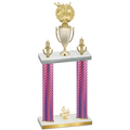 Double Pink Carbon Fiber Fourth Place Bowling Trophy