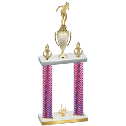 Double Pink Carbon Fiber First Place Tennis Trophy