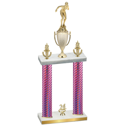 Double Pink Carbon Fiber Year Tennis Trophy