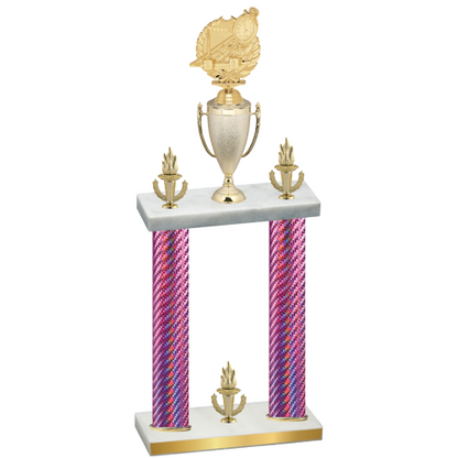 Double Pink Carbon Fiber Victory Swimming Trophy