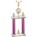Double Pink Carbon Fiber Victory Cheerleading Trophy