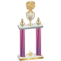 Double Pink Carbon Fiber First Place Cheerleading Trophy